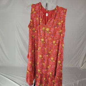Gap Maternity Dress, Peach With Floral Pattern. Size Large.